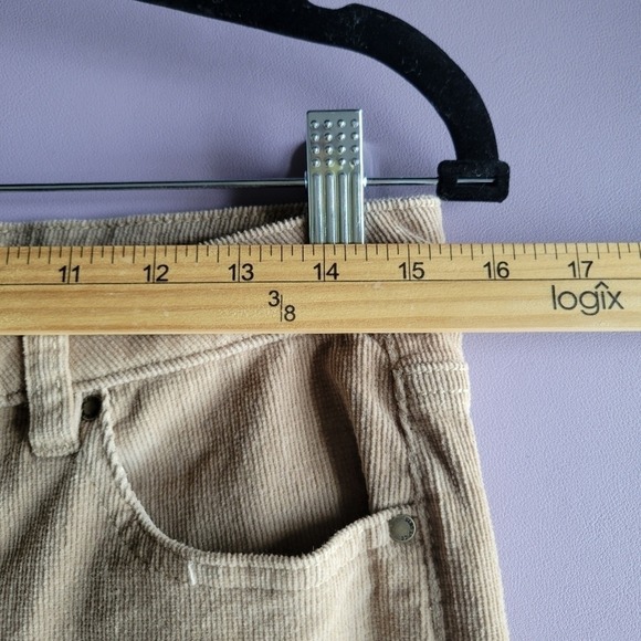 Blue Spice Camel Corduroy High Waist Flare Pants Sz 13 70s Retro Y2K Casual Fall - Picture 8 of 10